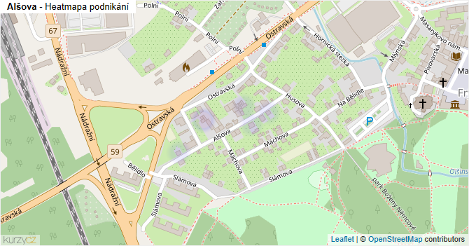 Alšova - mapa podnikání