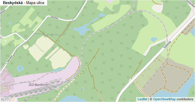 Beskydská - mapa ulice