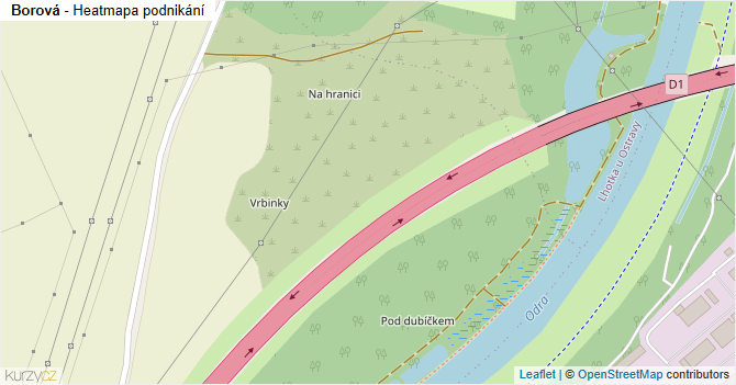 Borová - mapa podnikání