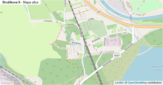 Brožíkova II - mapa ulice