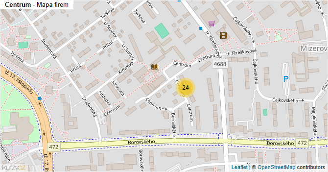 Centrum - mapa firem