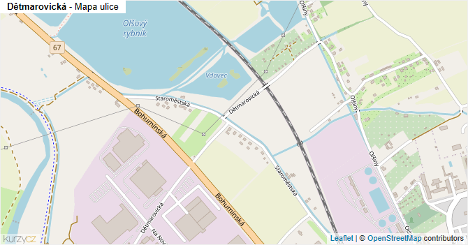 Dětmarovická - mapa ulice