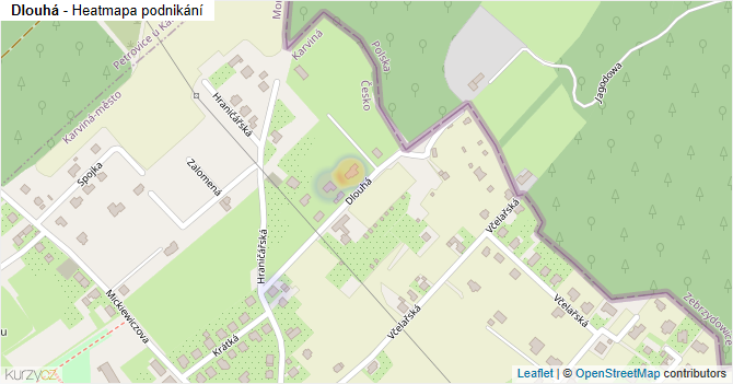 Dlouhá - mapa podnikání