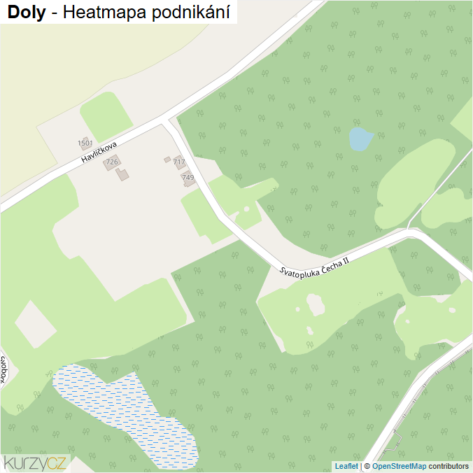 Mapa Doly - Firmy v části obce.