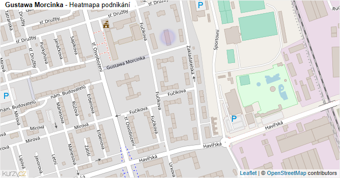 Gustawa Morcinka - mapa podnikání