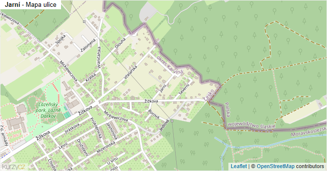 Jarní - mapa ulice