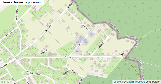 Jarní - mapa podnikání