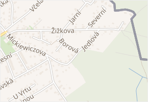 Jedlová v obci Karviná - mapa ulice