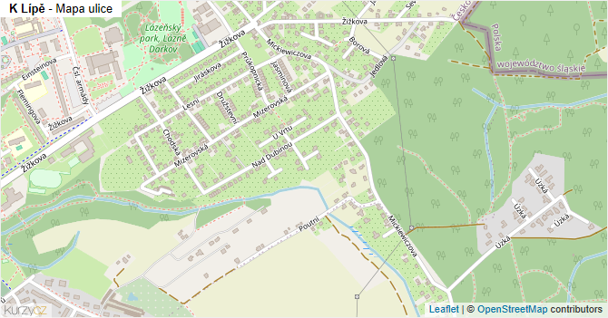 K Lípě - mapa ulice