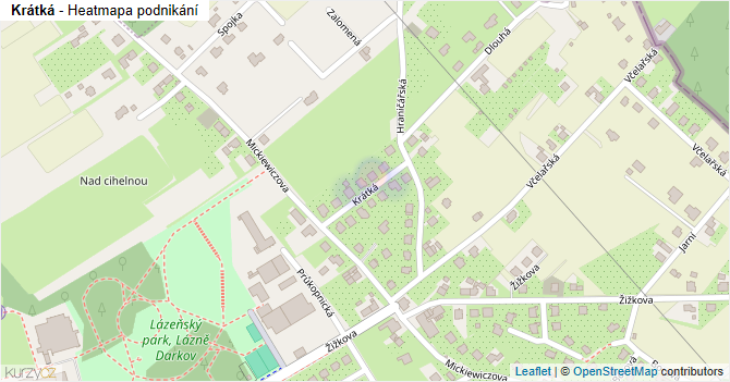 Krátká - mapa podnikání