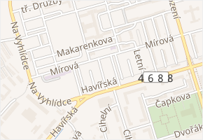 Květinová v obci Karviná - mapa ulice