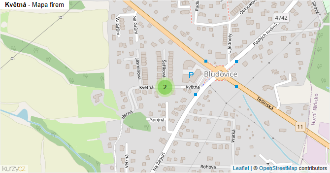 Květná - mapa firem