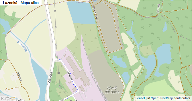 Lazecká - mapa ulice