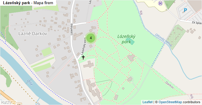 Lázeňský park - mapa firem