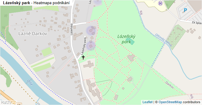 Lázeňský park - mapa podnikání