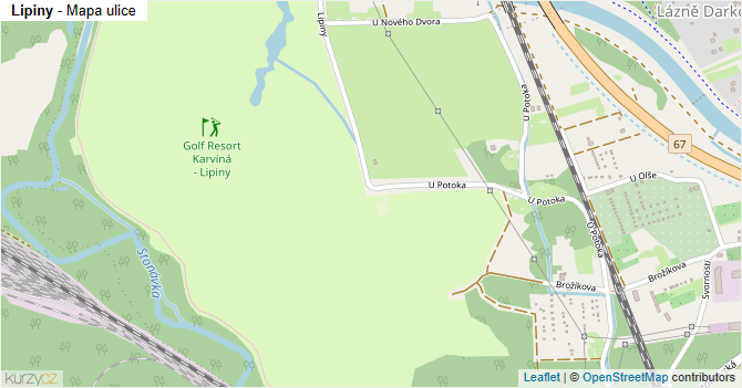 Lipiny - mapa ulice