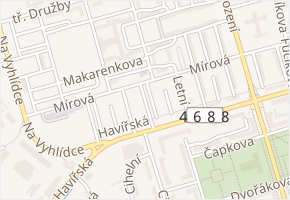 Lipová v obci Karviná - mapa ulice
