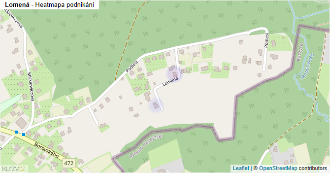 Lomená - mapa podnikání