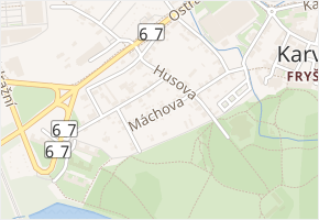 Máchova v obci Karviná - mapa ulice