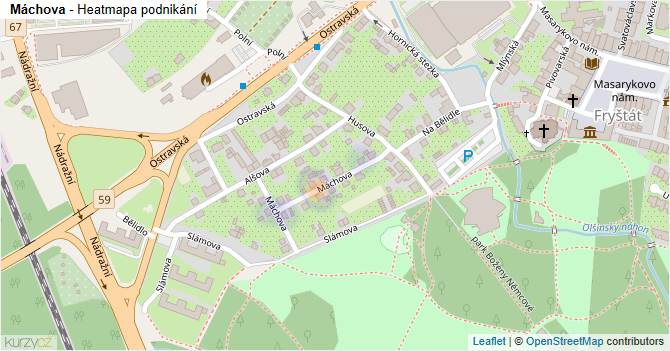 Máchova - mapa podnikání