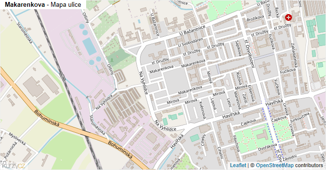 Makarenkova - mapa ulice