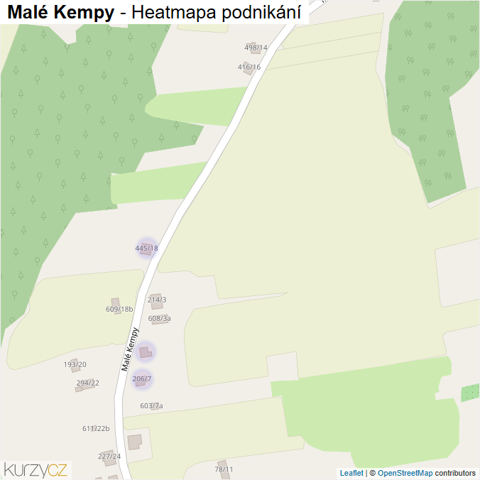 Mapa Malé Kempy - Firmy v ulici.