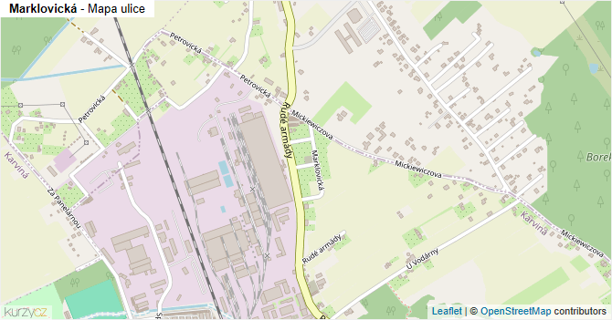 Marklovická - mapa ulice
