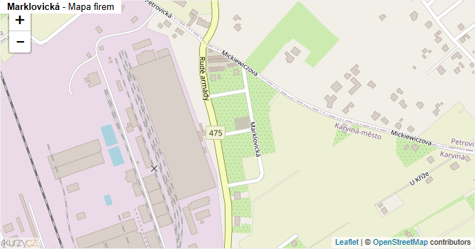 Marklovická - mapa firem