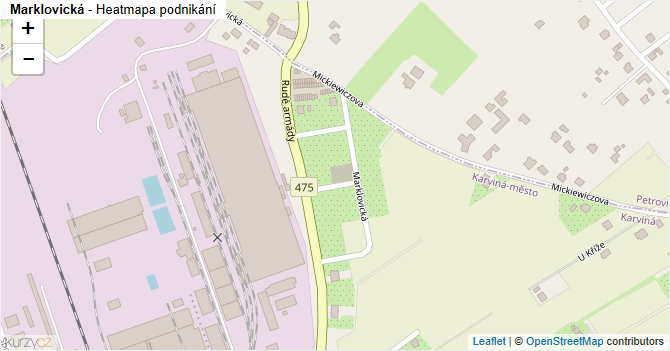 Marklovická - mapa podnikání