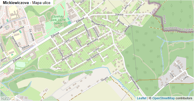 Mickiewiczova - mapa ulice