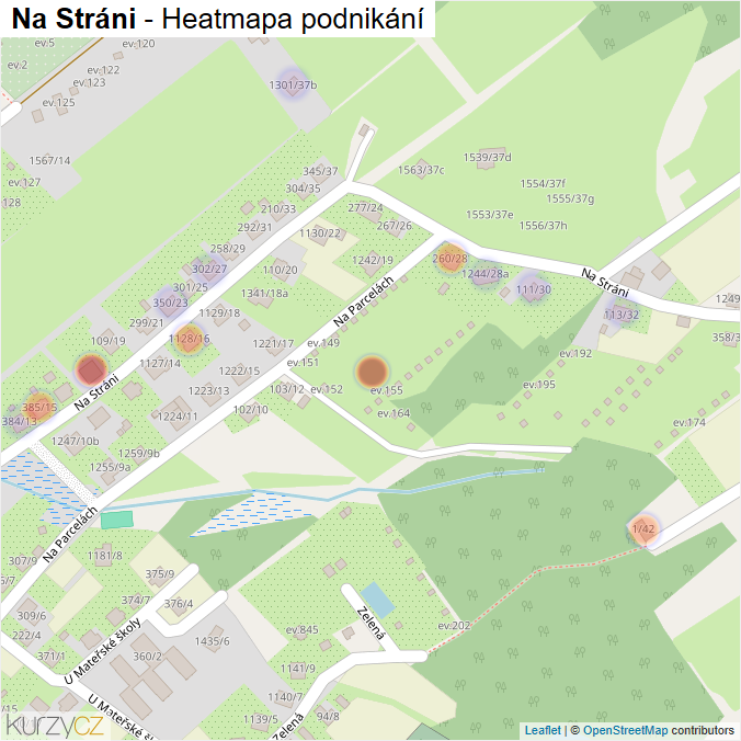 Mapa Na Stráni - Firmy v ulici.