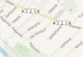 Na Výsluní v obci Karviná - mapa ulice