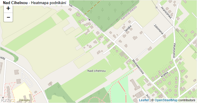 Nad Cihelnou - mapa podnikání