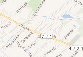 Ořechová v obci Karviná - mapa ulice