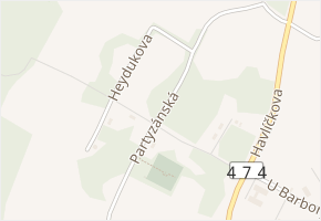 Partyzánská v obci Karviná - mapa ulice
