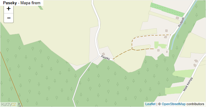 Paseky - mapa firem