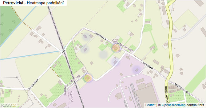 Petrovická - mapa podnikání