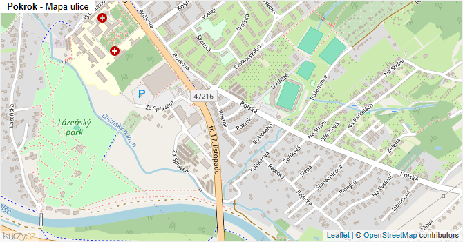 Pokrok - mapa ulice