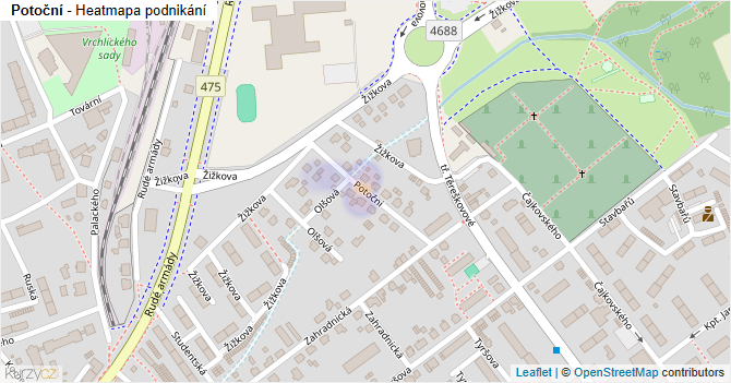 Potoční - mapa podnikání
