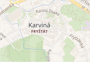 Praskova v obci Karviná - mapa ulice