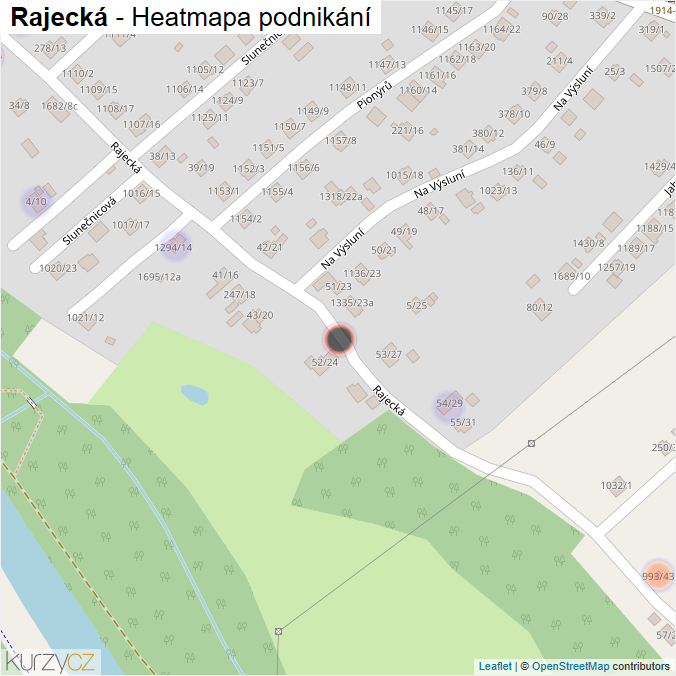 Mapa Rajecká - Firmy v ulici.