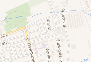 Řecká v obci Karviná - mapa ulice