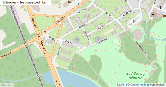 Slámova - mapa podnikání