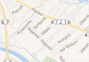 Slepá v obci Karviná - mapa ulice