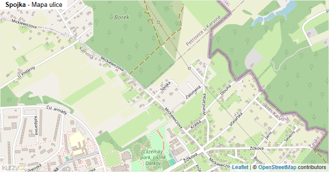 Spojka - mapa ulice