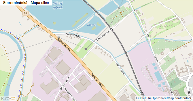 Staroměstská - mapa ulice