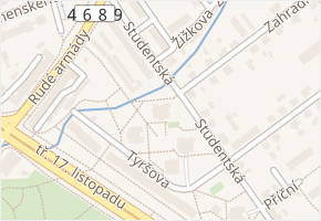 Studentská v obci Karviná - mapa ulice