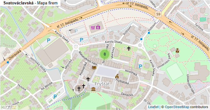 Svatováclavská - mapa firem