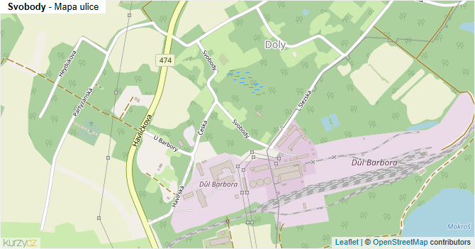 Svobody - mapa ulice