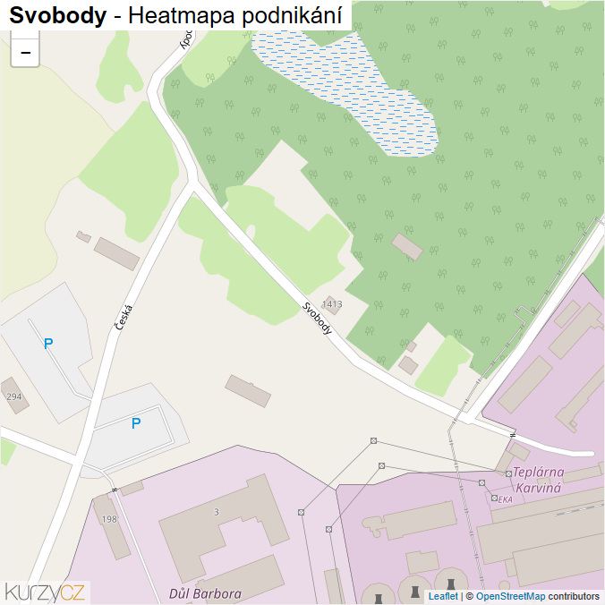 Mapa Svobody - Firmy v ulici.